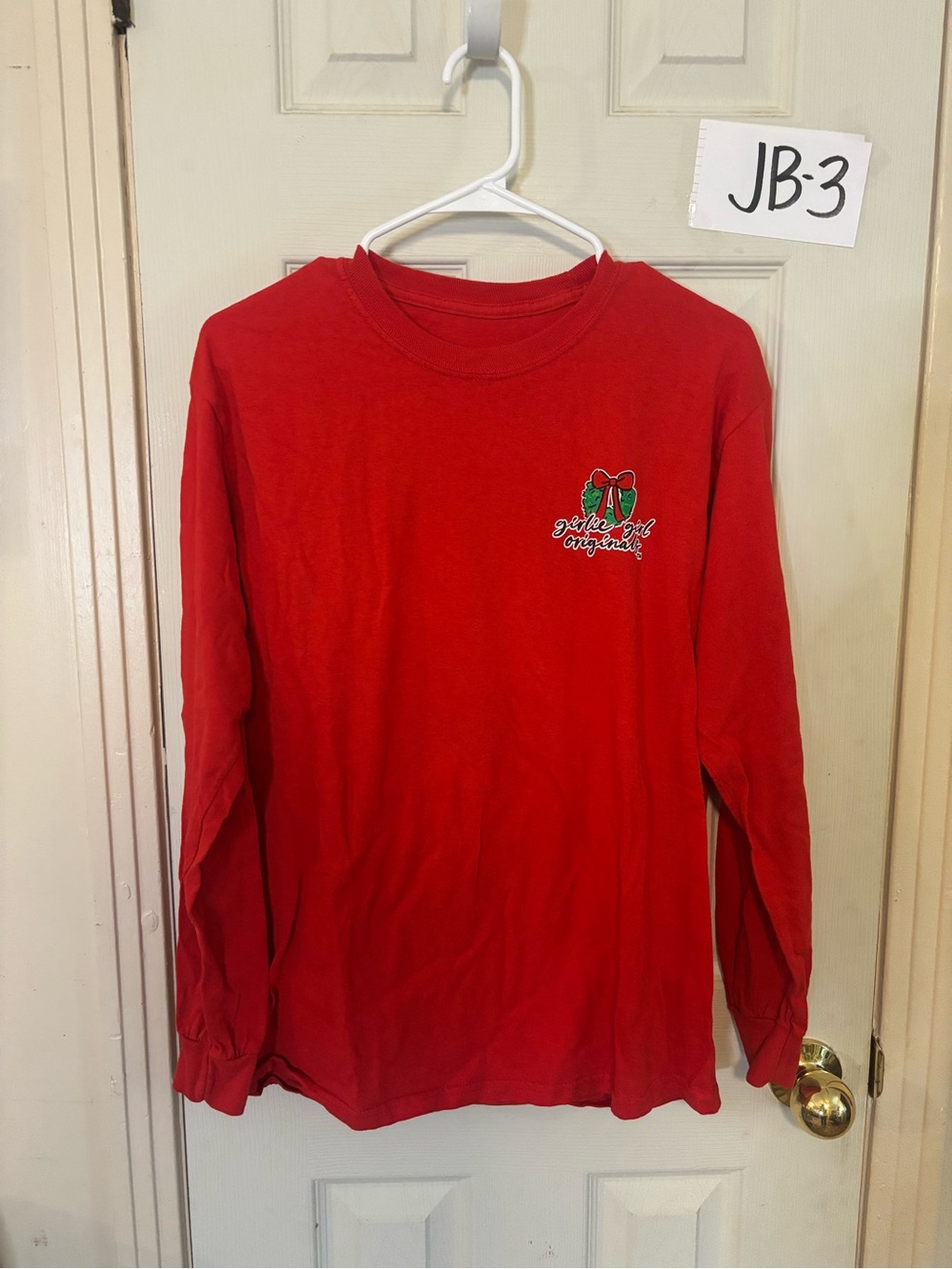Christmas Long-Sleeve Red Graphic Tee